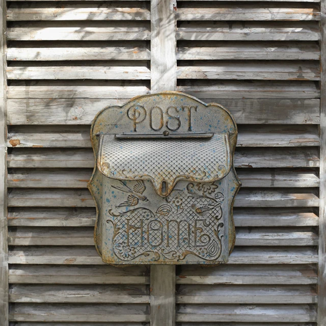 Buzones de exterior Vintage, caja de letras de Metal montada en la pared,  decoración de poste de granja, artesanías, poste de buzón de Santa