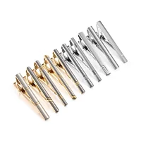 1PC Tie Clip For Men Cufflinks Man Shirt Minimalist Wedding Men's Tie Clips Gold Plated Tie Pin Cuffs Men Gift Business Party