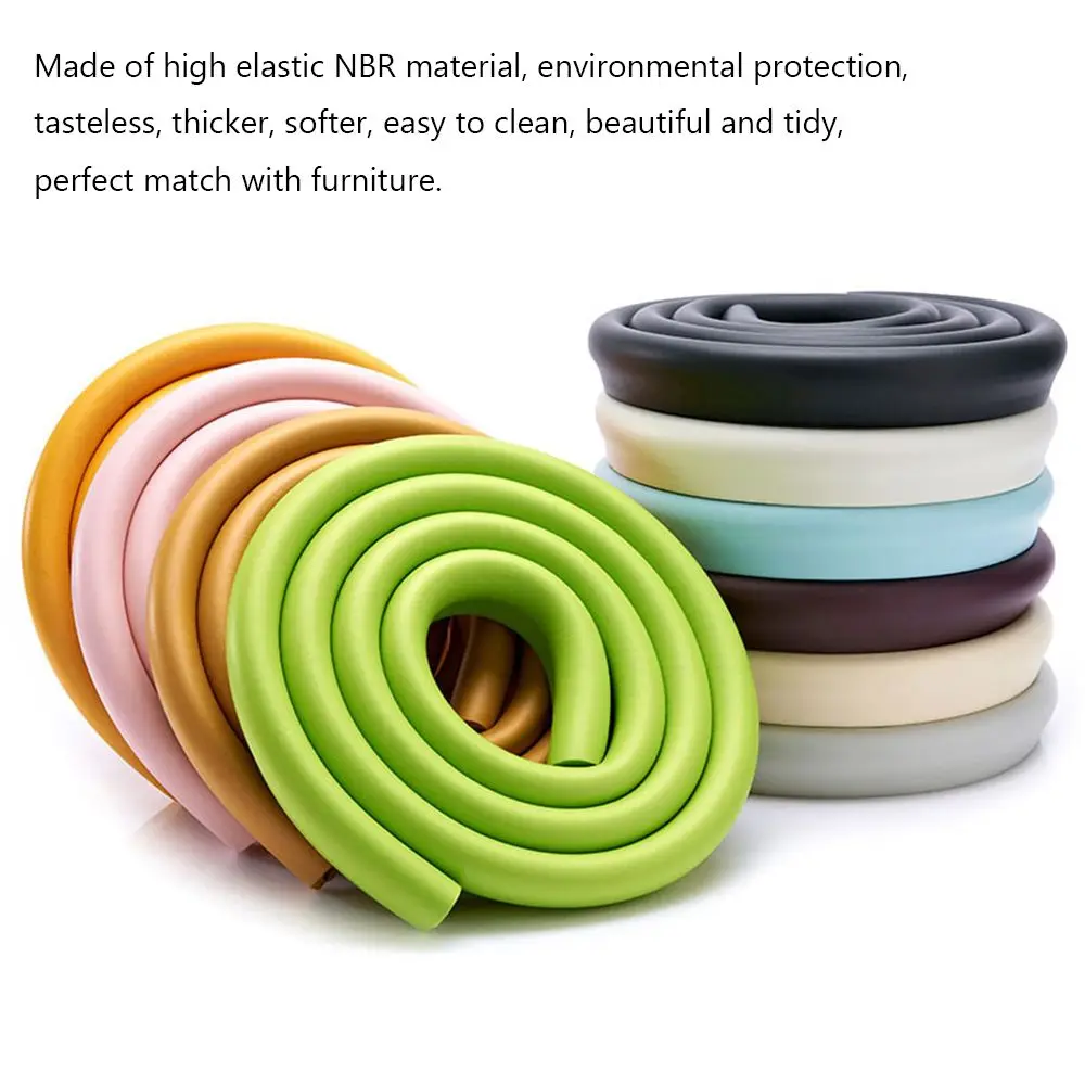 2m Collision Cushion Foam Bumper Free Tape Baby Safety Desk Edge Guard Strip Table Corner Protector silicone table corner protector table corner protector table edge protector furniture anti collision strip