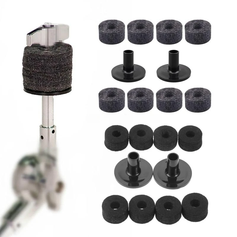 

8 Pcs Cymbal Stand Felt Washer Plastic Drum Long Cymbal Sleeves Drum Kit Cymbal Support Musical Instruments Accessory