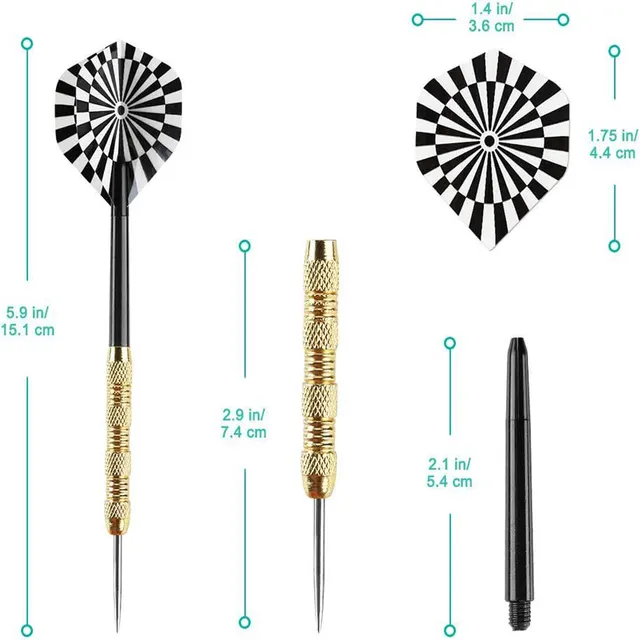 Professional 18PCS Steel Tip Darts 6