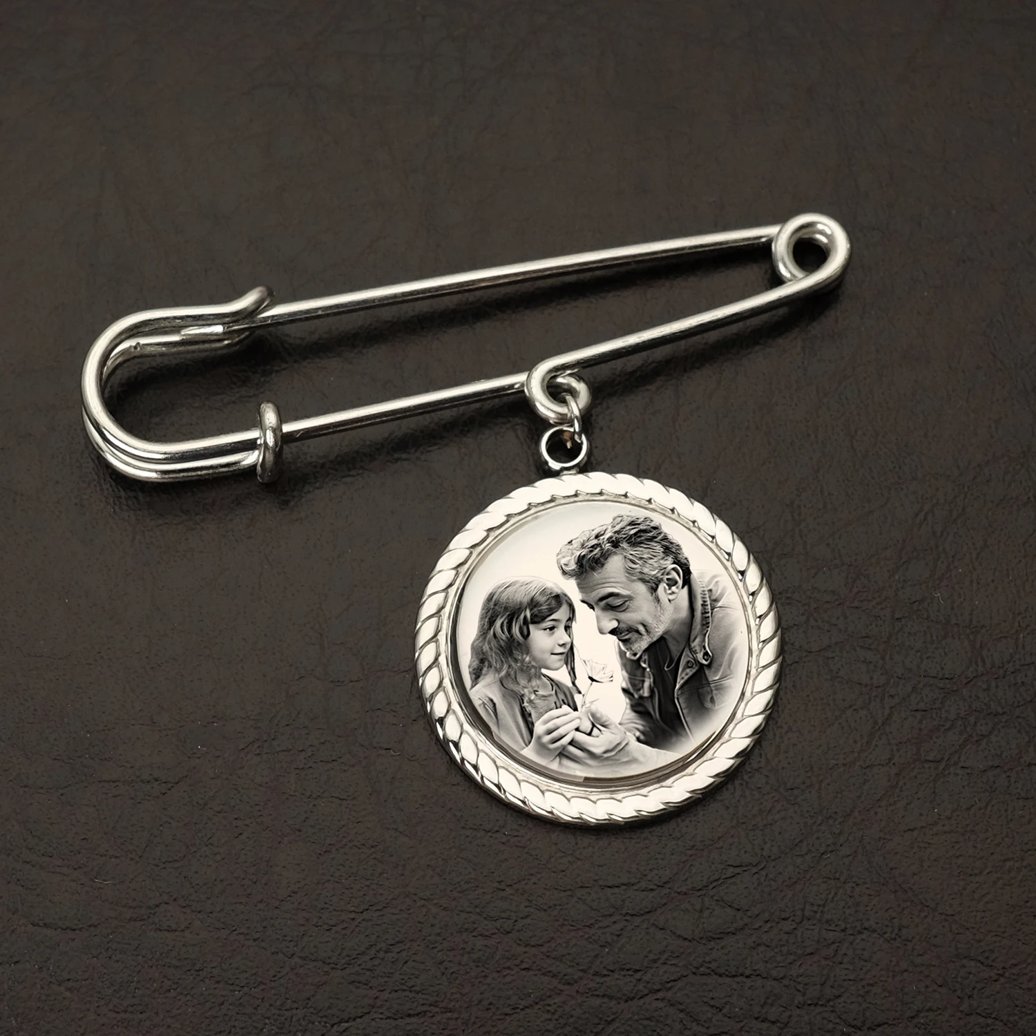 사용자 정의 사진 브로치 웨딩 부케 기념 사진 이미지 매력 핀 브로치 신부 Jewlery 선물 기념일 선물