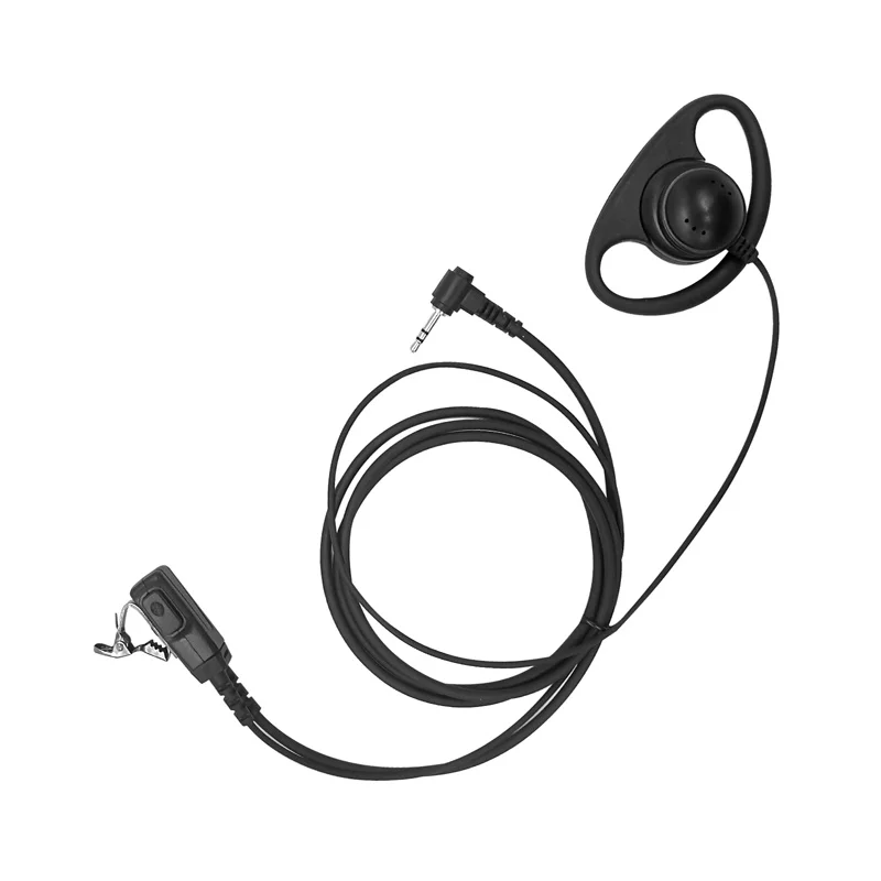 RISENKE-D-Ring PTT Mic Earpiece Headset,for Motorola T200TP,T260,T100,T100TP,T402,T460,T465,T600,T605,T800,Talkabout Radio,2Pcs