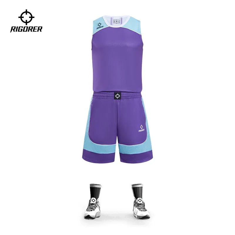 

RIGORER Basketball Jersey Basketball Shorts Set Men And Women Student Adult Competition Uniform Customized Jersey Z122110103