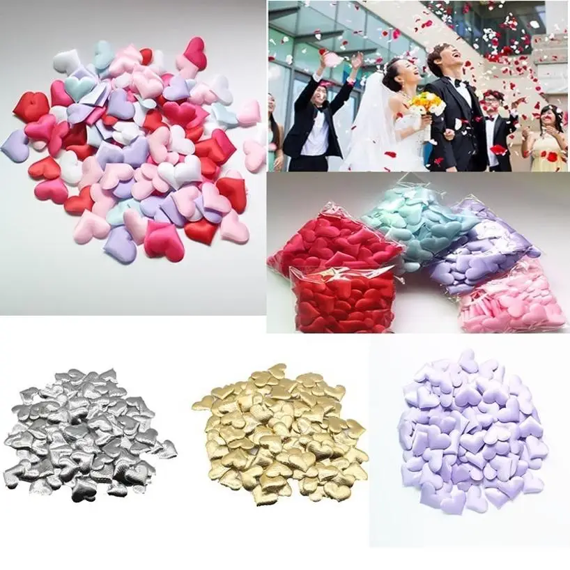 100 Pcs/lot Sprinkle FlowersThrowing Heart Petals Table Decoration Valentines Day Party Decal