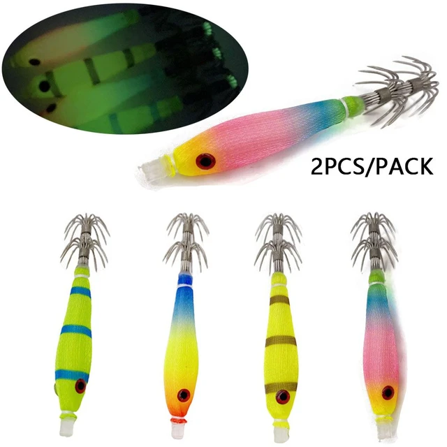 Squid Jigs Fishing Fluorescent, Shrimp Lure Squid Jig Lures