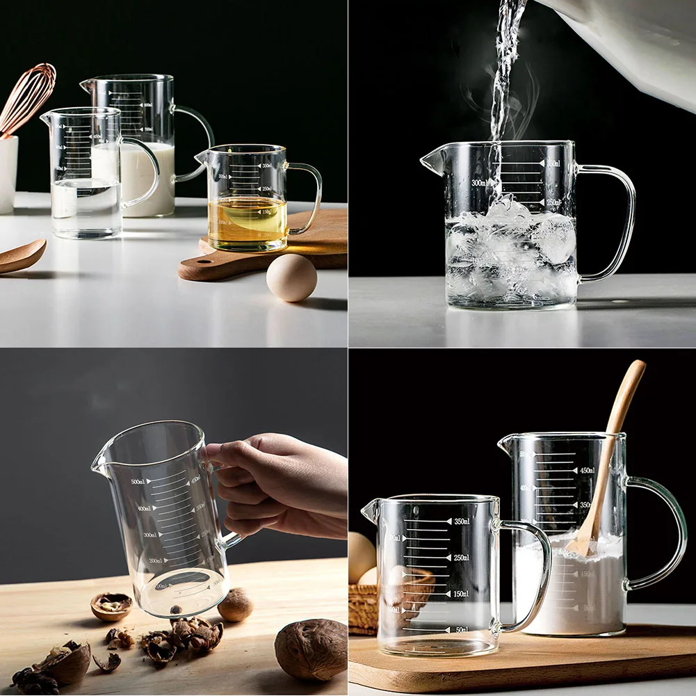 High Borosilicate Glass Measuring Cup Jug Clear Milk Cup For Baking Cooking Kitchen Accessories - 500Ml 19 High Borosilicate Glass Measuring Cup Jug Clear Milk Cup For Baking Cooking Kitchen Accessories - 500Ml
