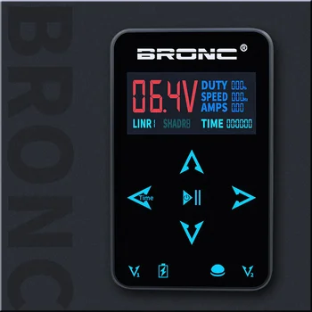 BRONC Power Supply For Two Tattoo Machine Gun UPGRADE Touch Screen Intelligent Digital LED Display Supply