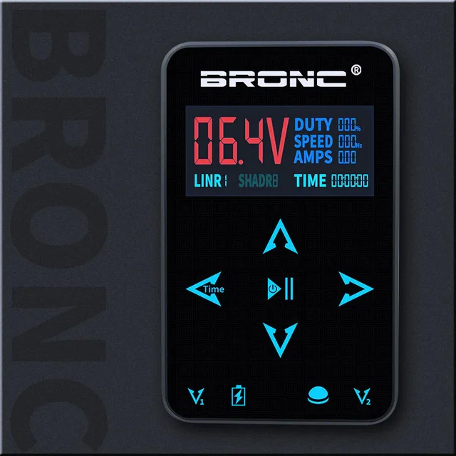 แหล่งจ่ายไฟ BRONC สําหรับปืนกลสักสองตัว อัพเกรดหน้าจอสัมผัส จอแสดงผล LED ดิจิตอลอัจฉริยะ 1