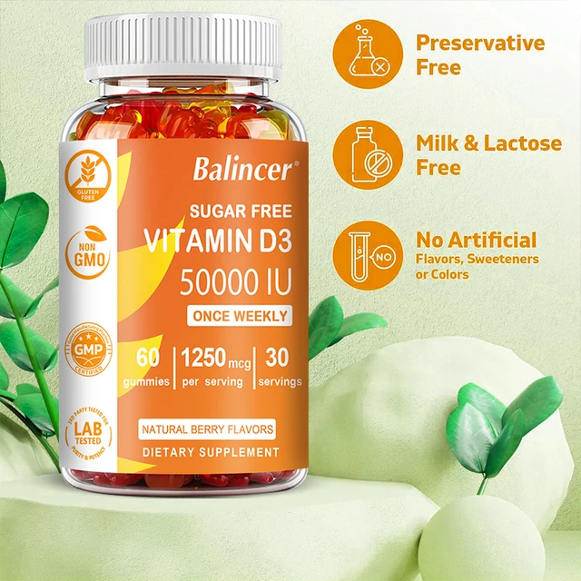 664-266797.jpg Sugar Free Vitamin D3 Gummies - Supports Mood, Immune System, Energy, Bone, Heart and Joints, Promotes Red Blood Cell Production