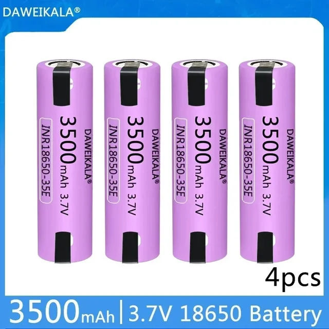 Batterie aste à décharge haute puissance, 35E, 2023, 18650 mAh, courant élevé 20A, bricolage, dégrad, nouveau, 3500 1