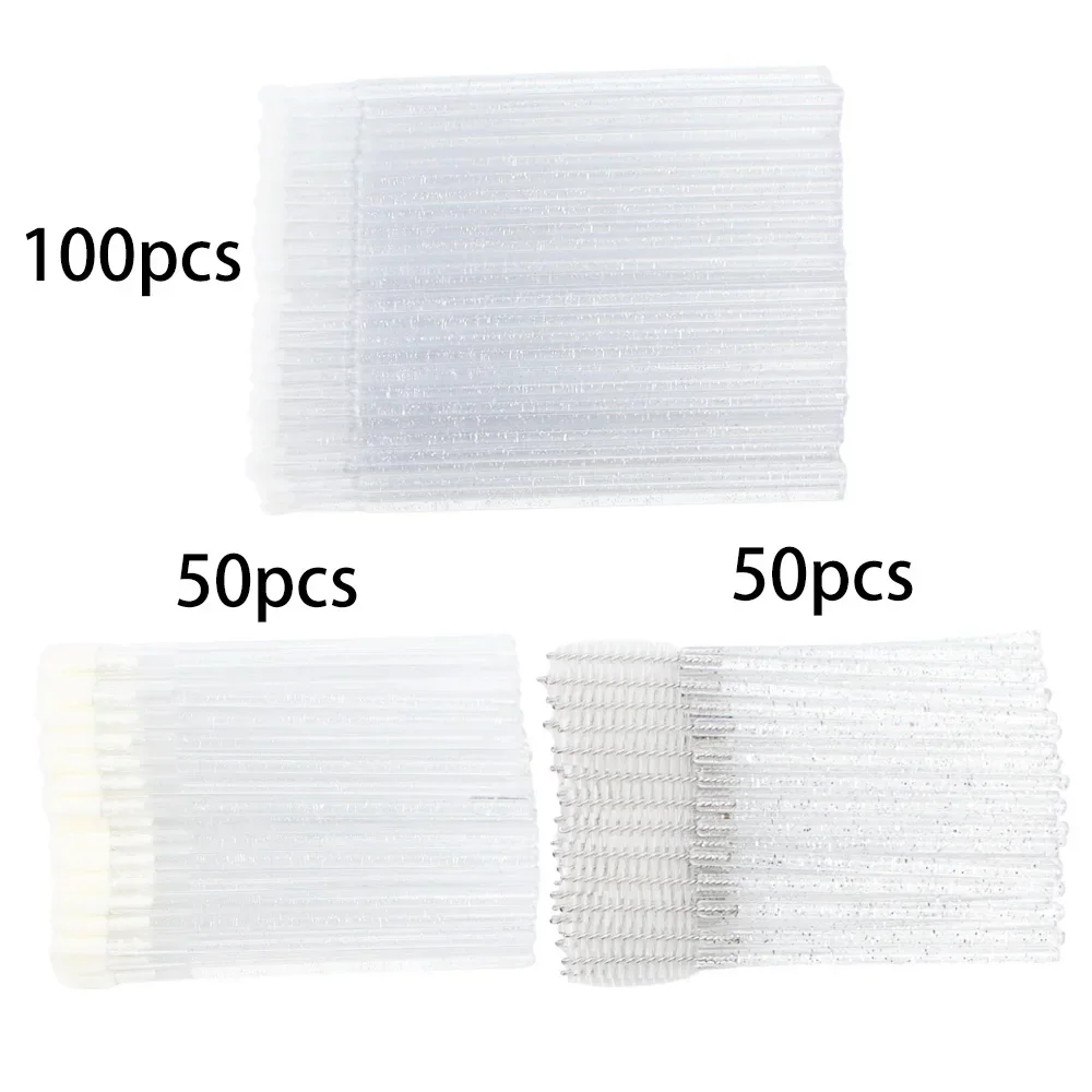 200pcs 일회용 립 세트 마스카라 완드 마이크로 브러쉬 브러쉬 속눈썹 연장 용 브러쉬 애플리케이터 면봉 눈썹 메이크업 도구