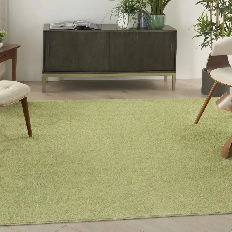 

Essentials Indoor/Outdoor Green 7' x square Area Rug, (7 Square)