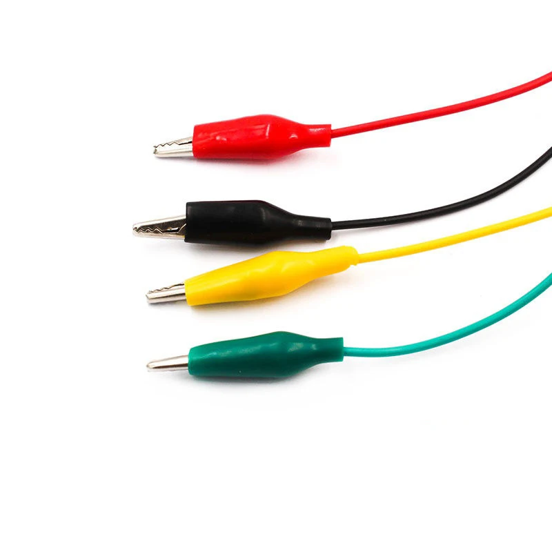 PACK 10 CABLES CON PINZAS COCODRILO 50CM