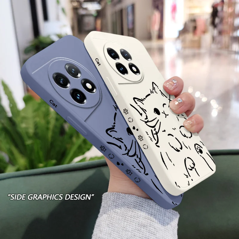 Smart Cat Liquid Silicone Phone Case