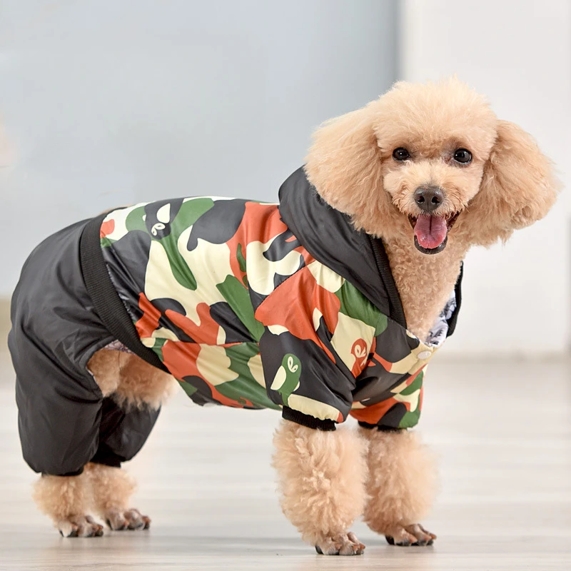 

Winter Dog Clothes for Small Dogs Waterproof Dog Jumpsuit Fleece Warm Pet Jacket Yorkie Poodle Chihuahua Outfits Puppy Costume