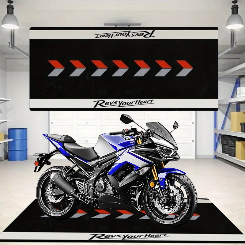 Racing Carpet VIKAMA Dirt-Resistant Anti-Slip Bedroom Bedside Blanket Motorcycle Parking Floor Mat Home Decoration
