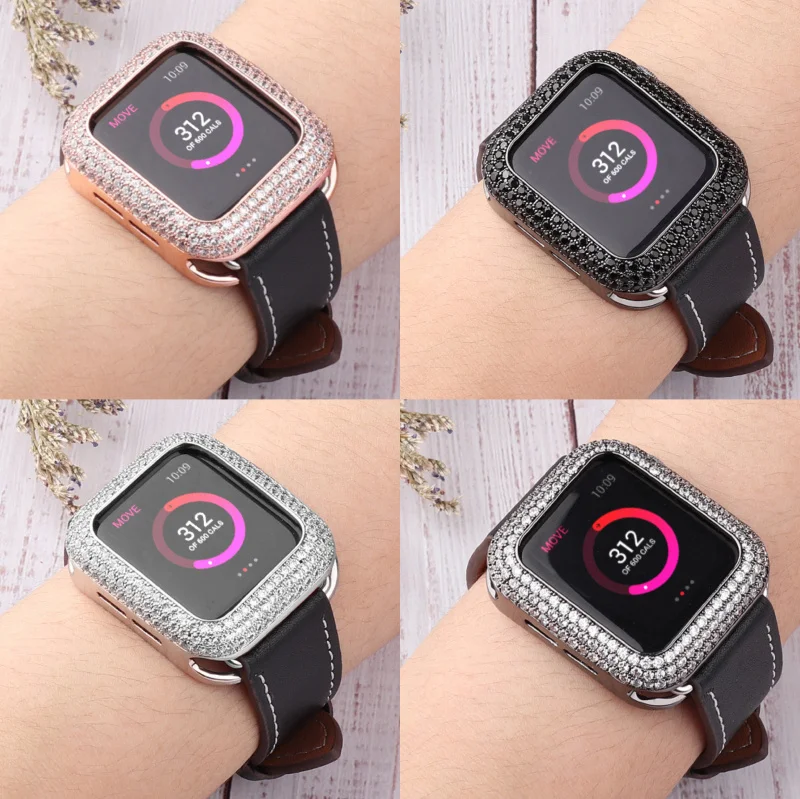 

Suitable for Apple Watch iwatch4/5/6 generation metal full diamond shell applewatch3 metal diamond protective shell Fhx-25K