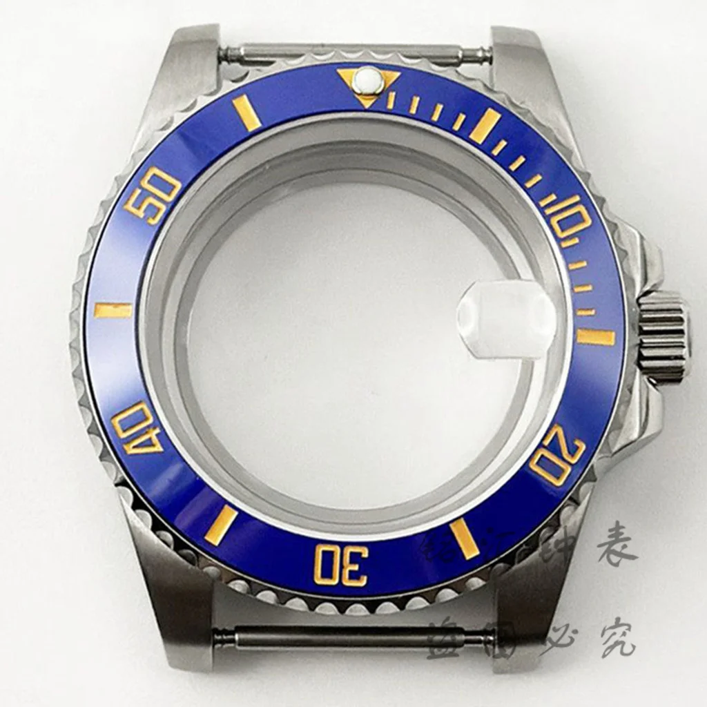 Deep Blue Bezel 40MM Diver Watch Case with Waterproof Sapphire Crystal