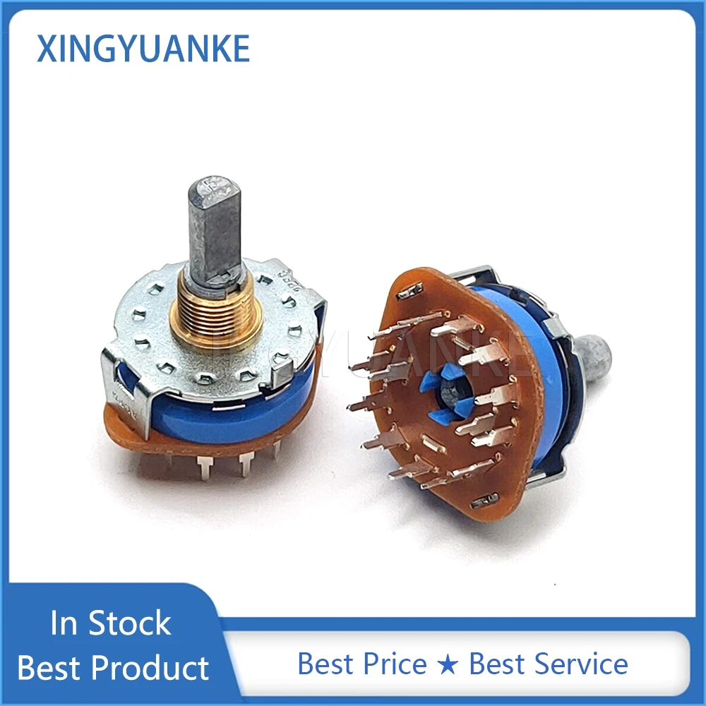 

1 шт., поворотный переключатель ALPS SRRM264300, Диапазонный переключатель, 2-полюсный 6-позиционный усилитель, переключатель сигнала, 20 мм, полувал