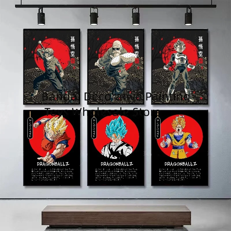 

Canvas Hd Prints Anime Dragon Ball Goku Cartoon Character Picture Poster Classic Wall Art Home Children's Bedroom Decor Gifts