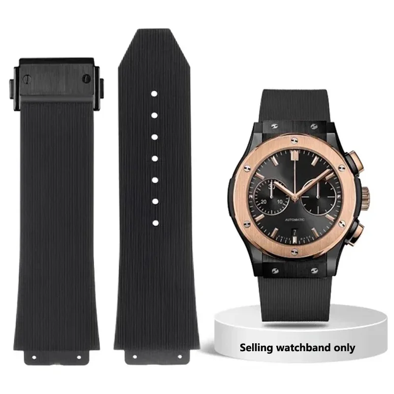 Silikon armband für Hublot Big Bang Classic Fusion Serie 25*19mm oder 25*17mm wasserdichtes Herren armband Uhren zubehör