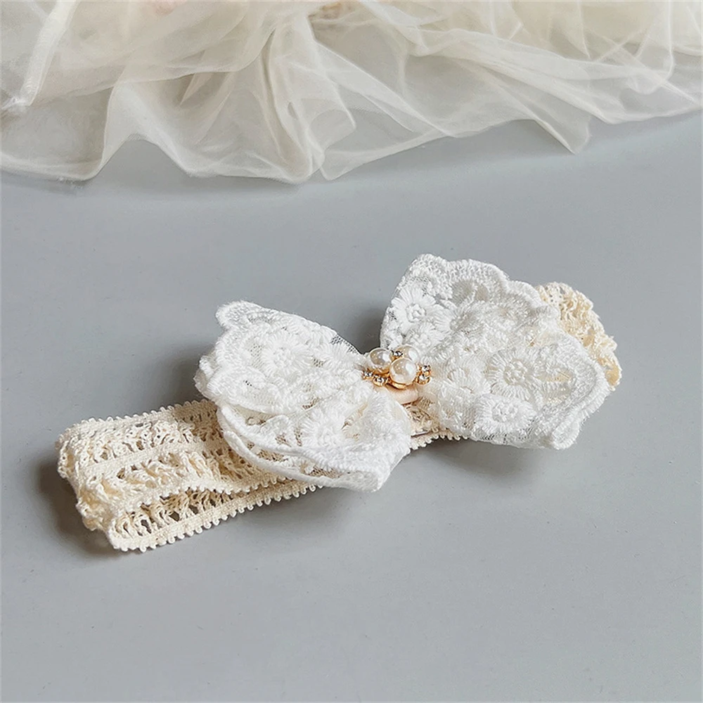 White Lace Baby Headband Newborn Elastic Hair Bands for Baby Girl Cute Child Bow Hairbands Kids Headwear Hair Accessories hair accessories hair bands hair headband accessories baby headband set