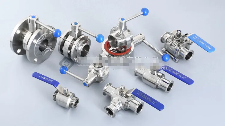 1PCS 38MM-1 1/2" Sanitary Full Port Ball Valve Clamp Type Ferrule SS304