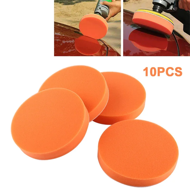 Car Polishing Pads 150mm 6" 10pcs Sponge Polisher Clean Waxing Pad Auto Paint Maintenance Cleaning Tool