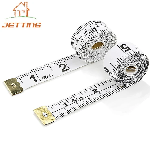 Body White Measuring Tape Ruler Sewing Tailor Tape Measure Soft Flat 60  /150cm 