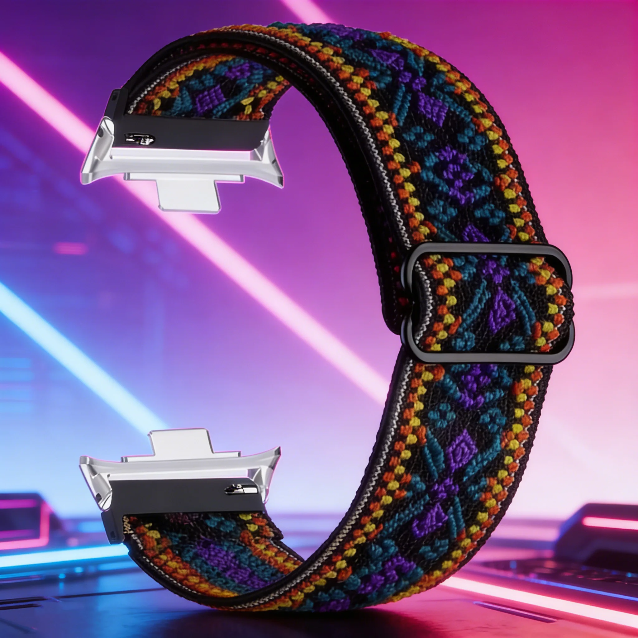 Elastic Nylon Braided Solo Loop Watch Band Replacement