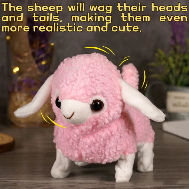 Cute Sheep Electronic Interactive Plush Toys Kawaii Panda Walking Simulation Realistic Stuffed Animals Peluche Dolls Gifts Kids 5