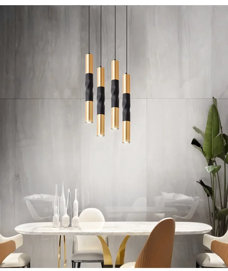 Description Picture 6 of itemCylinder LED Pendant Lights Modern Decor Bedside Chandeliers Lighting Kitchen Island Dining Room Shop Bar Long Tube Pendant Lamp