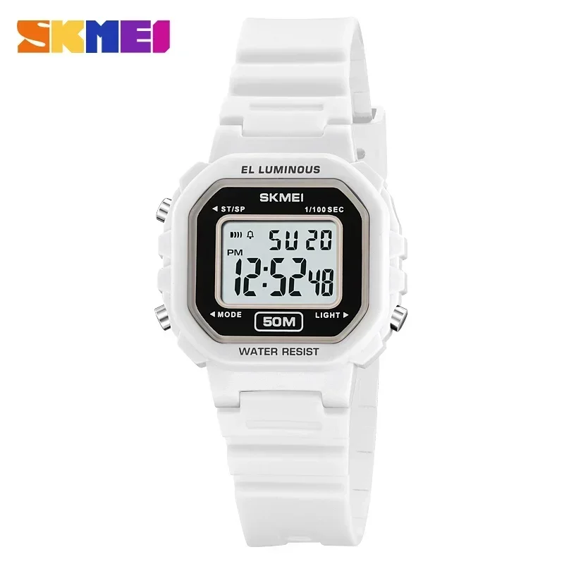 SKMEI 2326 LED Display Digital Watch for Women Luxury Waterproof Sports Countdown Shockproof Womens Wristwatches Reloj Mujer