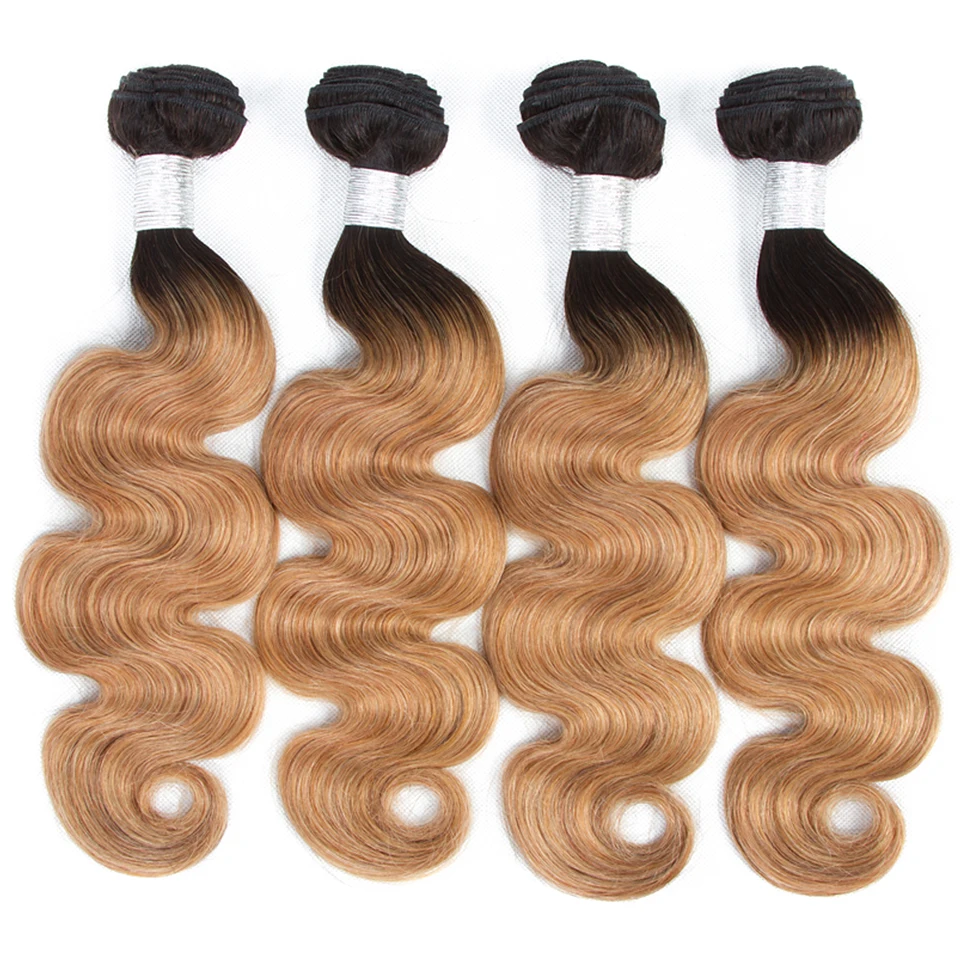 

Ombre Blonde Body Wave Bundles Raw Unprocessed Hair Bundles Brazilian Weave Human Hair 3/4 Bundles Brown Virgin Hair Extensions