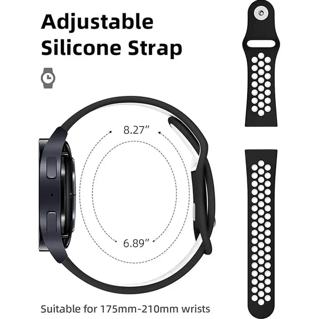 Two-Tone Breathable Sports Silicone Band with Soft Hollow Protector