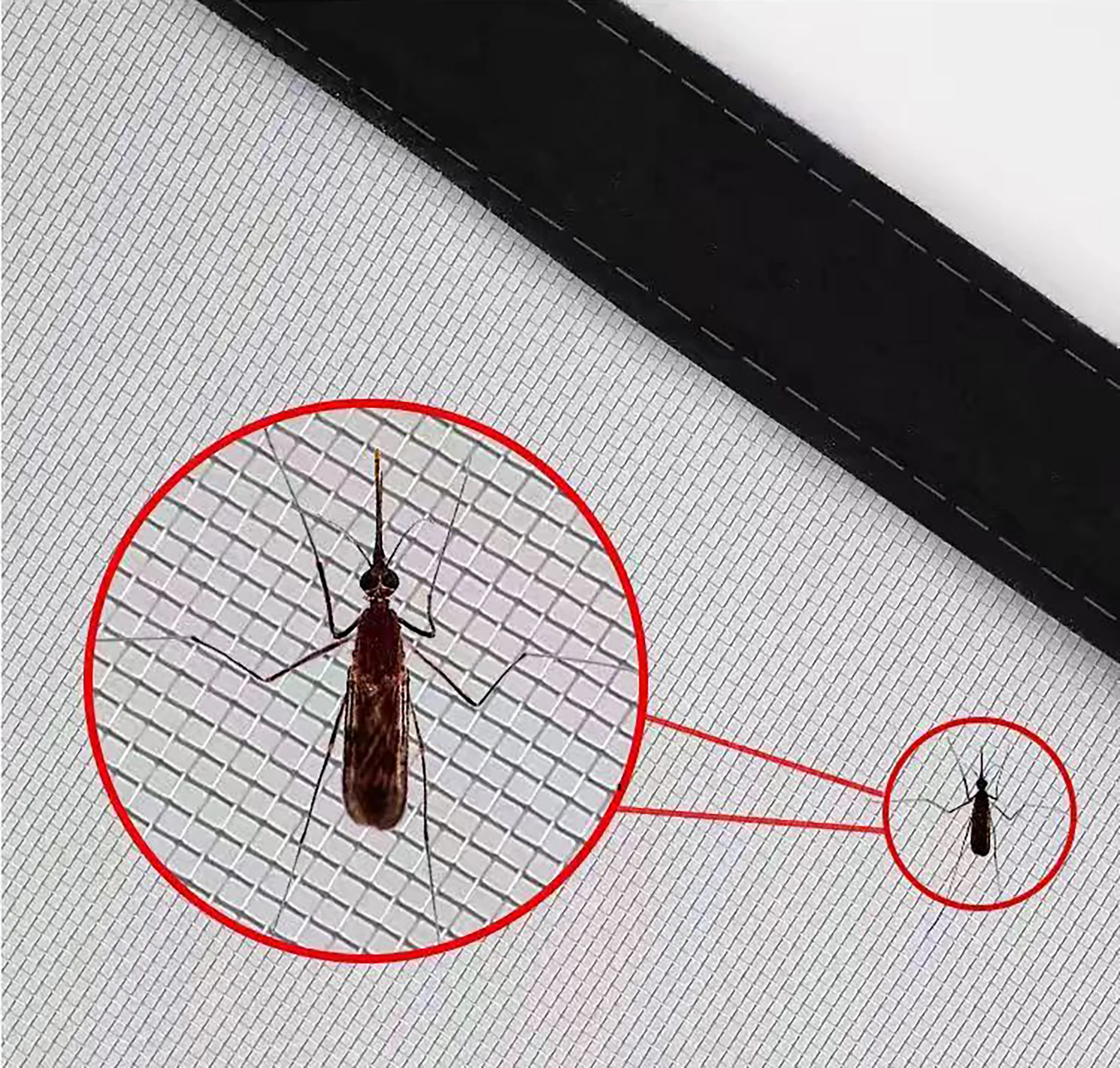 Description Picture 6 of itemBlack self-adhesive reusable window mosquito net, mosquito screen window, sheer cloth, customizable washable