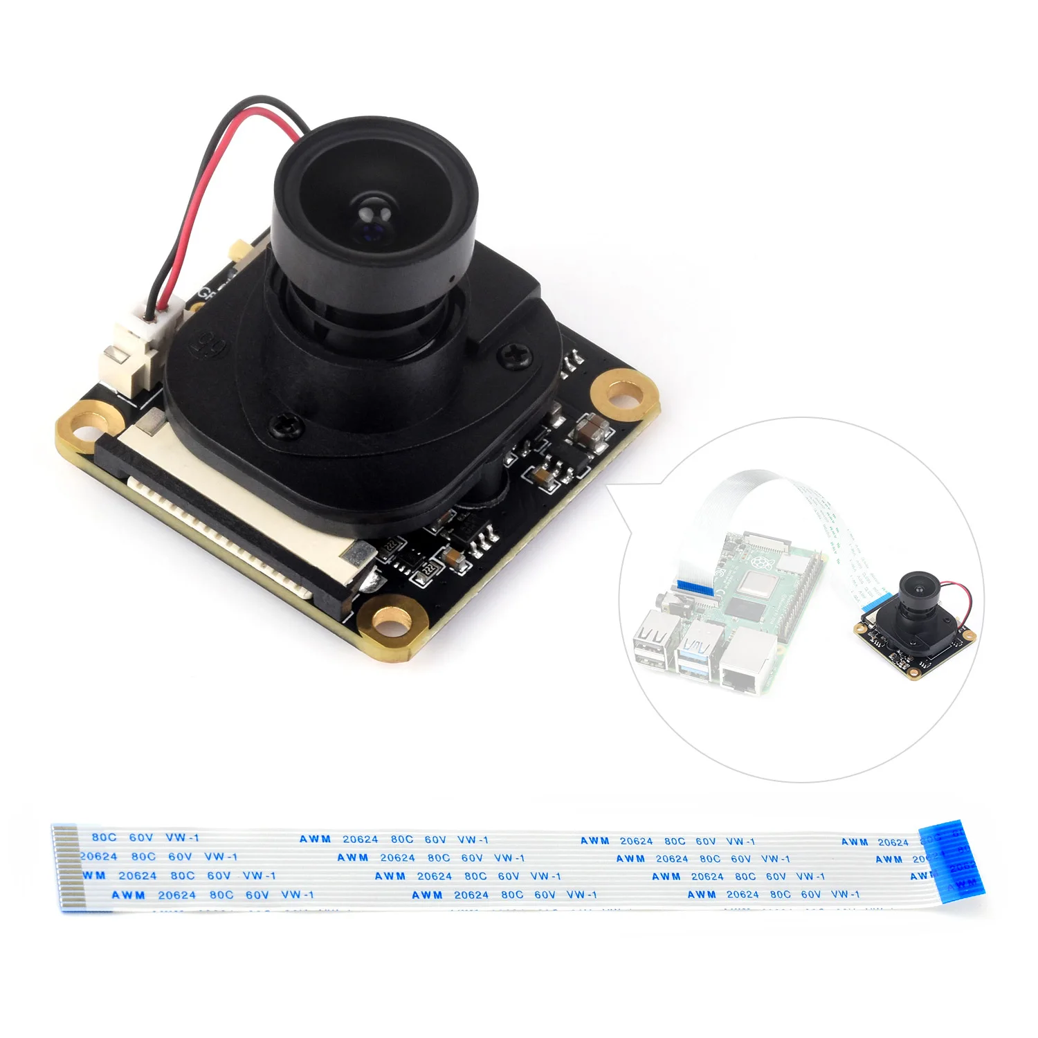 Waveshare IMX290-83 IR-CUT Camera, Starlight Camera Sensor, Fixed-Focus, 2MP, Supports Raspberry PI 4B/3B+ /3A+/Zero/Zero 2 W 5