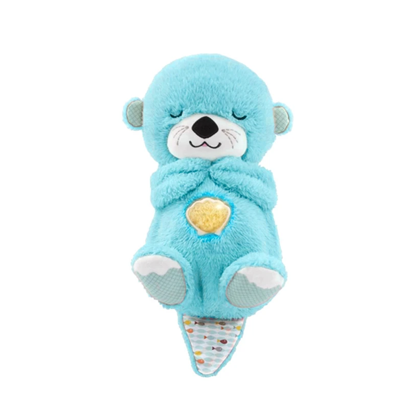 Breathing Otter Sleep and Playmate Otter Music Plush Toy Lighting Audio Soft Sound Newborn Sensory Comfort Baby Gift 3