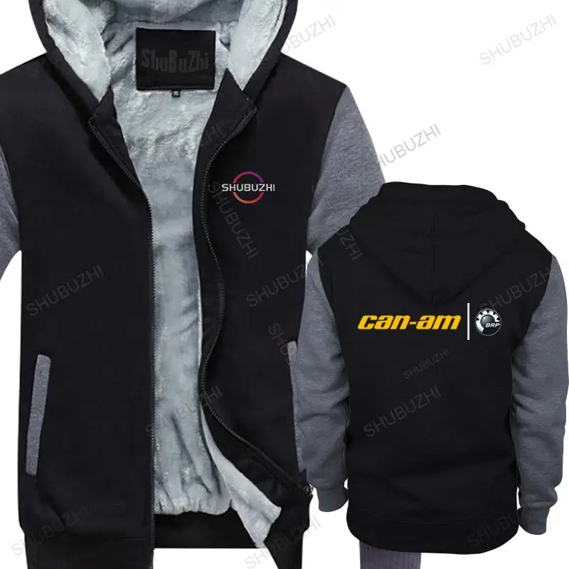 

new arrived brand winter hoodie warm coat zipper CAN-AM drop shipping unisex Outwear men cotton streetwear fleece hoodies