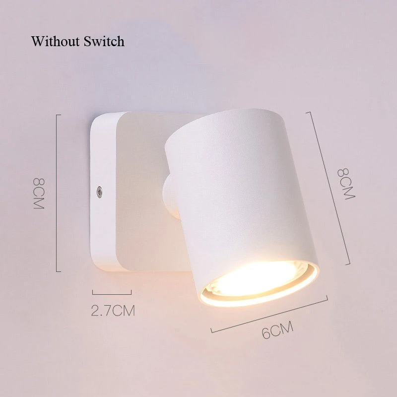 실내 LED 천장 벽 조명, 모던 스타일 접이식 회전 홈 호텔 침실 침대 옆 거실 독서 벽 램프, 7W GU10