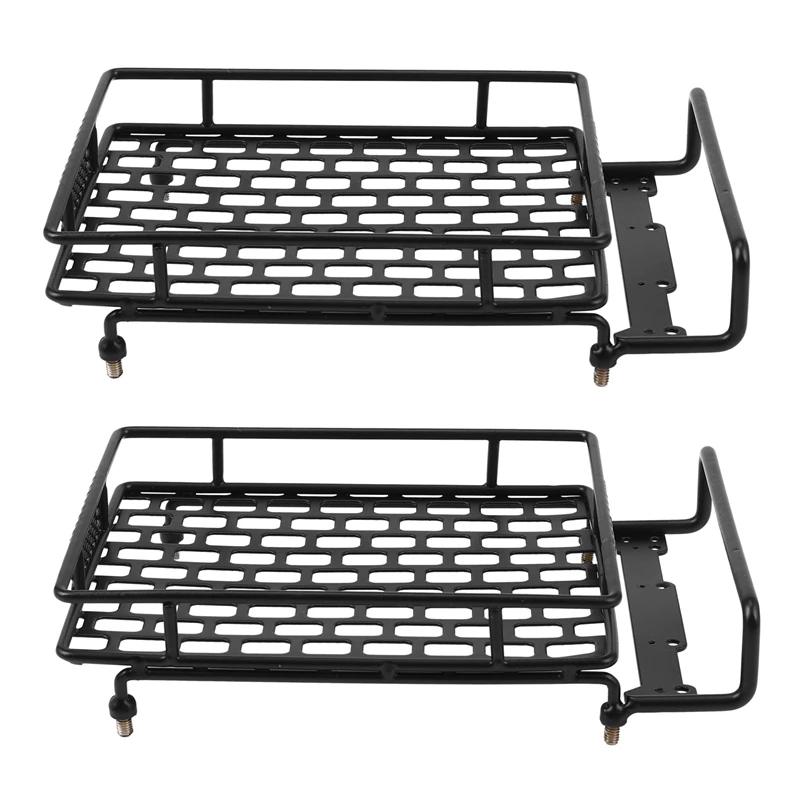 

2X Roof Luggage Rack LED Light Bar For Wrangler Tamiya CC01 Axial SCX10 Aluminum Alloy Luggage Rack Car Roof Rack-Drop Ship