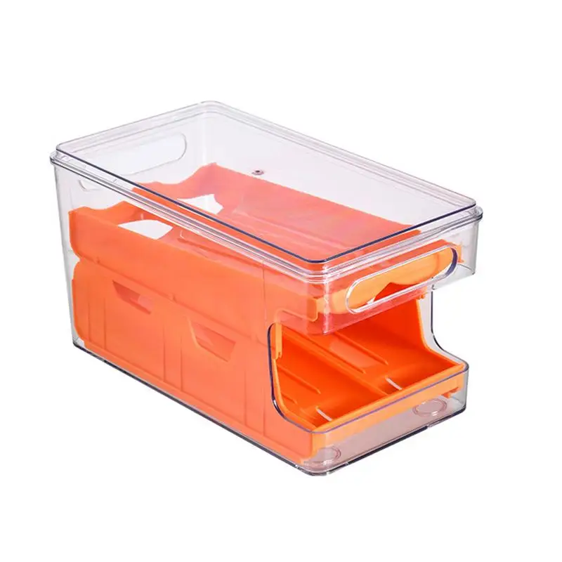 

Egg Holder For Refrigerator Automatic Egg Storage Container With Lid Clear Refrigerator Egg Drawer Kitchen Organizer Fridge Bin