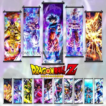 Dragon Ball Posters Anime Figures Wall Art Frieza Home Decor VegetaIII Scrolls Picture Goku Hanging Painting Son Gohan Wallpaper 1