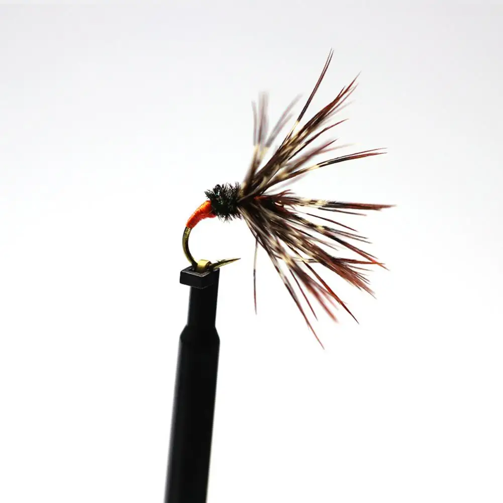 Tenkara Flies Kebari Reverse Hackle Dry Fly Barbed Hook Salmon Steelhead Trout Fly Fishing Lure Bait Size12# 10pcs fishing lure