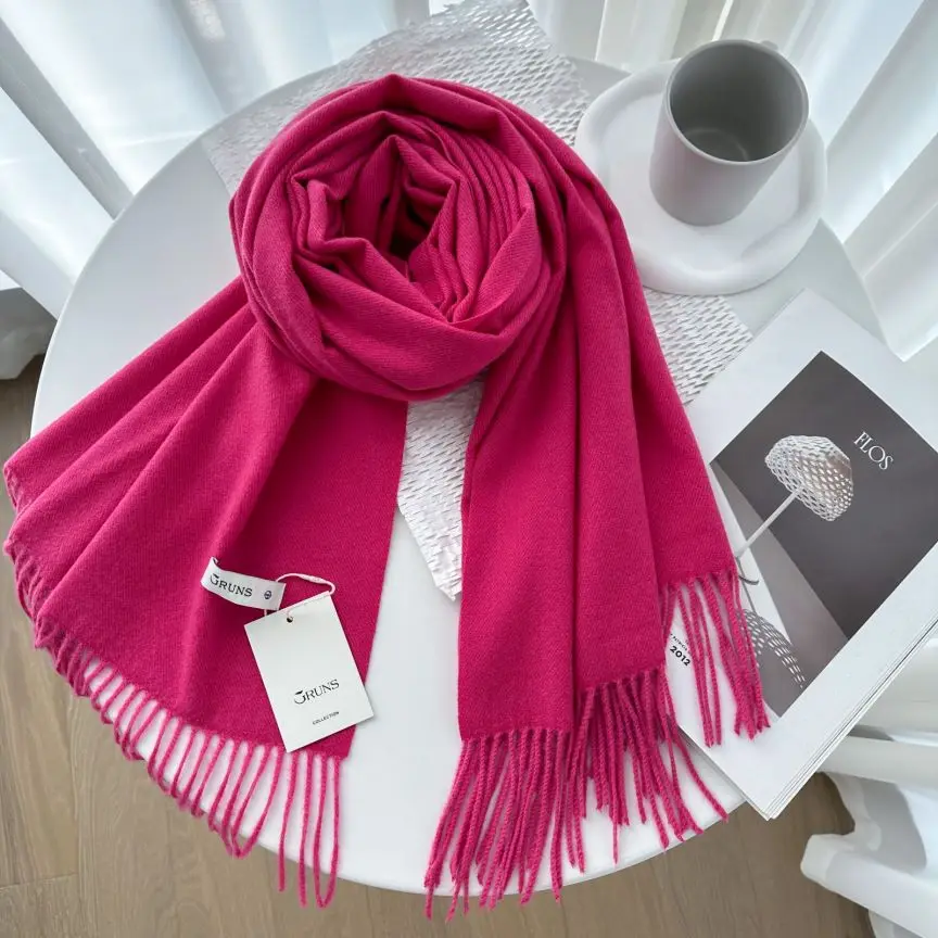 VISROVER 32 farbe Solide Winter Schal Für Frauen Mode Weibliche Schal Kaschmir Handfeeling Winter Wrap Warme Herbst Hijab Geschenk – Detail 34