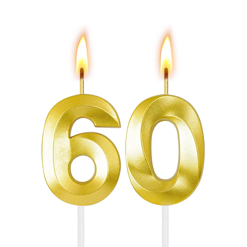 Neue Geburtstagskerzen für Kuchen, Geburtstagsdekorationen für Sie und Ihn, Zahlenkerzen für Kuchendeckel, Party, Jahrestag – Detail 10