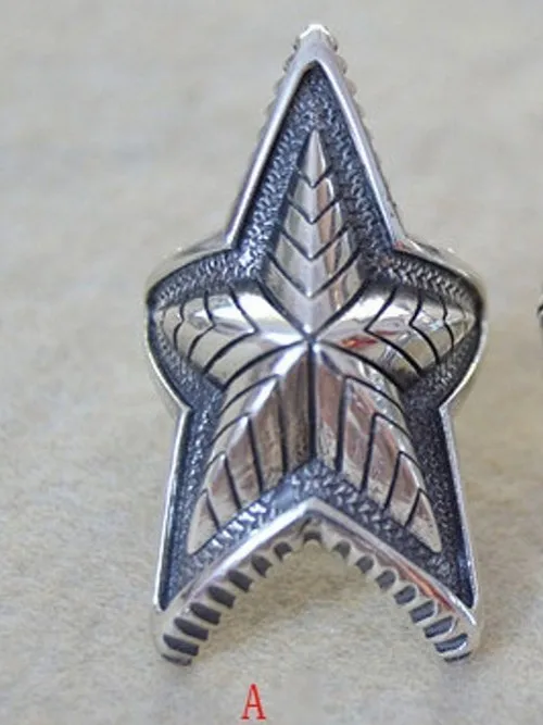 BOCAI New S925 Pure Silver Cody Sanderson Asian Star Retro