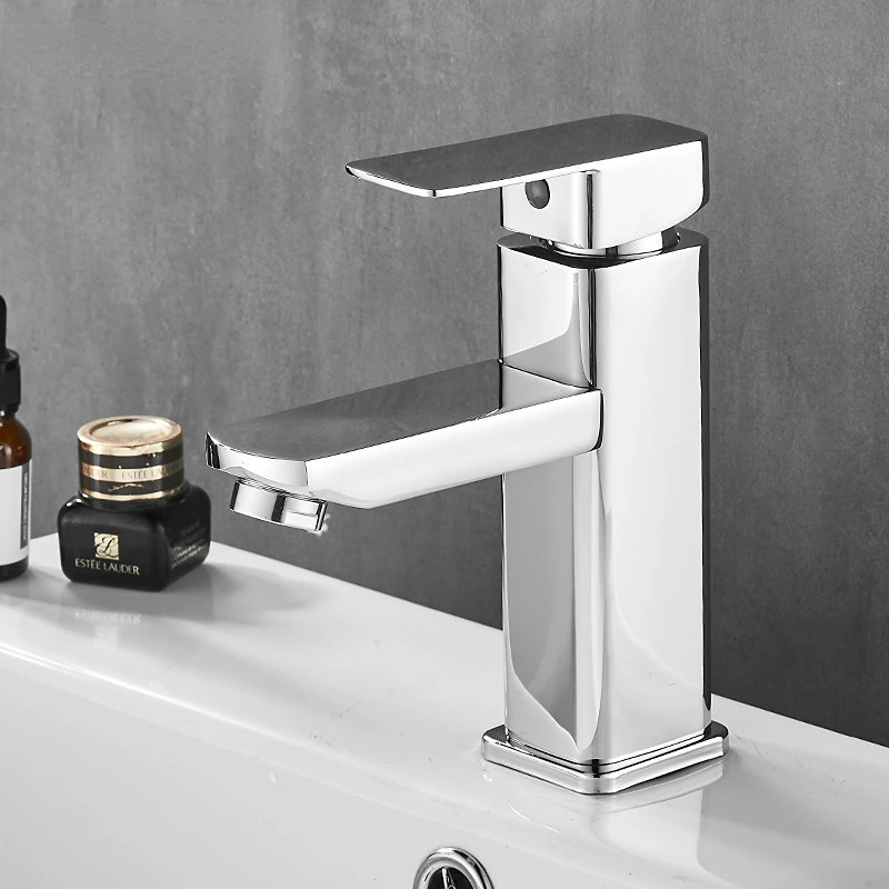 

Basin Sink Bathroom Faucet Deck Mounted Hot Cold Water Basin Mixer Taps Black Lavatory Sink Tap