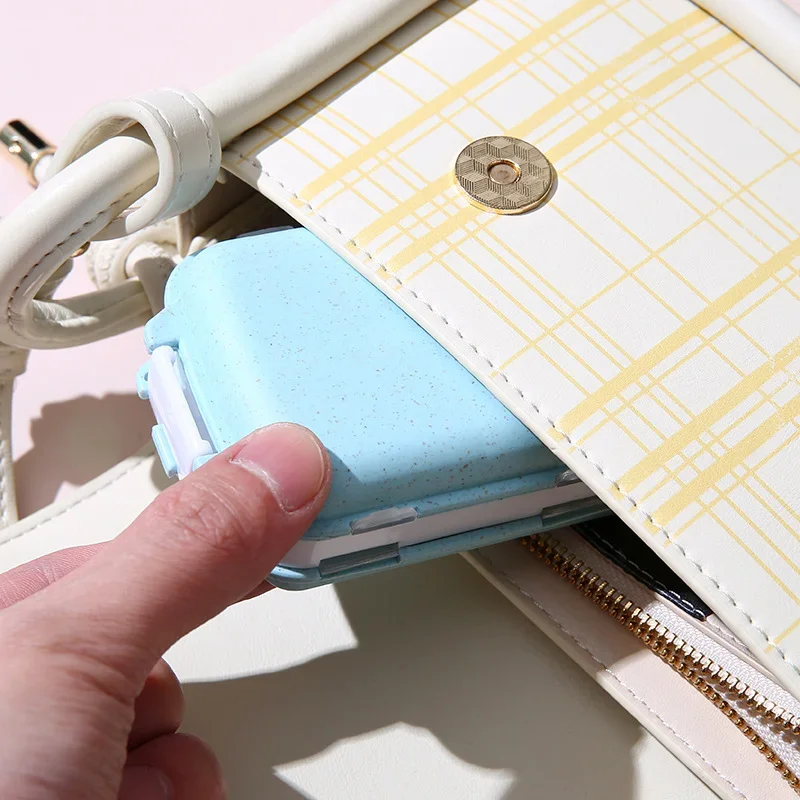 1PC Weekly Pill Box 8 Grids Medicine Organizer Tablet Storage Box Travel Pill Case Drug Dispenser Container Health Care Portable